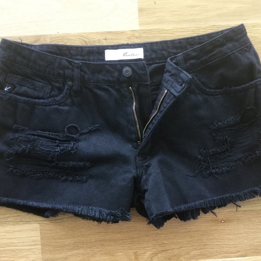 KanCan Black denim shts